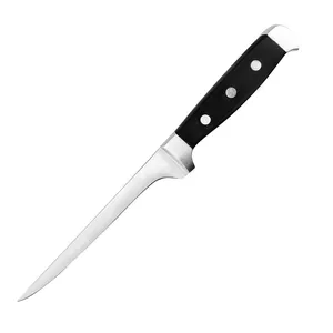 سكين Damascus Steel Filete احترافي جديد لعام 2024، سكين تقطيع الخضراوات بدوران كامل مع غمد جلدي مع شعار مخصص
