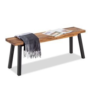 Banco de Madera Maciza para Conjuntos de Muebles de Exterior, Hoteles, Resorts, Restaurantes y Proyectos Comerciales - Product Image 6