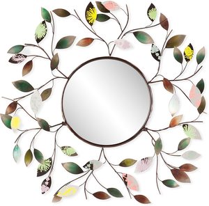Trend Selling Iron <b>Mirror</b> Art <b>Irregular</b> Circular Living Room Metal Frame Wall <b>Mirror</b> Decor Christmas Vintage Luxury Space Casual - Product Image 1