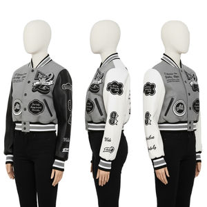 Veste de baseball surdimensionnée de style streetwear tendance Glory Custom avec patchs brodés pour unisexe - Product Image 6