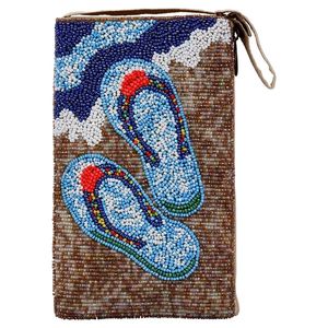 Bolso de teléfono con cuentas bordadas y cuentas decorativas con correa Bolso de hombro para teléfono con cuentas de semillas a la moda hecho a mano - Product Image 6