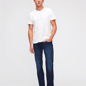 Jeans en denim délavé de grande taille pour hommes pantalons personnalisés jeans décontractés à la mode Slim Fitness à motif droit pour hommes - Product Image 3