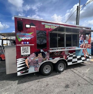 Remolque de comida móvil USADO Remolque de comida 16 personalizado de nueva construcción con porche totalmente equipado para la venta - Product Image 1