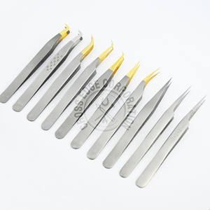 Pince à épiler pour extensions de cils en fibre à volume maximal, à pointe incurvée à 90 degrés, légère et de précision, pour pose classique - Product Image 3