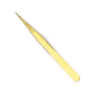 Pince à cils en acier inoxydable couleur dorée la plus vendue Kit d'extension de cils Offre Spéciale Outils de maquillage Pince à épiler - Product Image 2