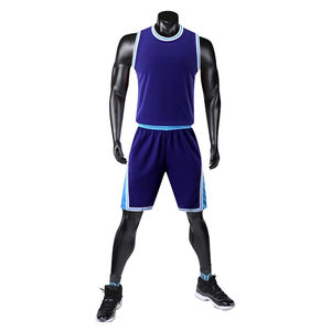 Ensemble d'uniformes de basket-ball pour hommes, taille plus, ensembles d'entraînement personnalisés, 100% polyester, vêtements de sport à séchage rapide - Product Image 2