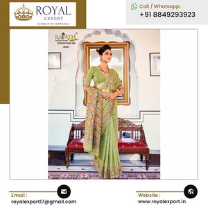 Amplia gama de diseñador de moda de buena calidad, ropa de boda y fiesta, ropa de boda de diseñador, colección de Sari tejido de Cachemira pura - Product Image 6