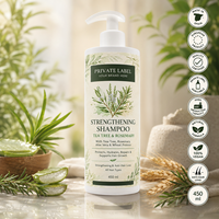 Champú Fortalecedor de Árbol de Té y Romero de Marca Privada 450ml OEM |   Cuidado Capilar Orgánico Anticaída |   España UE