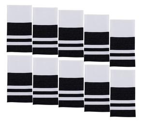 Toalla de taladro de microfibra de algodón 100%, paño de limpieza de coche de cocina de lujo reutilizable negro para revestimiento de mesa, disponible en venta al por mayor - Product Image 6