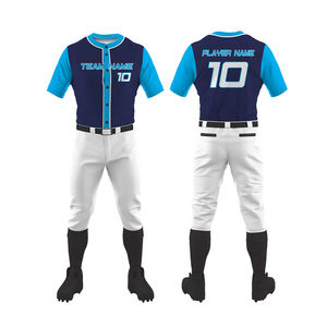 Uniformes de béisbol y sóftbol para hombres, precio al por mayor, proveedor de uniformes de Pakistán, conjunto de béisbol personalizado de color rojo y blanco - Product Image 1