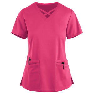 Combinaison médicale deux pièces confortable et personnalisée en vrac, col en V, pantalon de jogging, uniforme d'infirmière, ensembles de vêtements de travail pour médecins de l'hôpital - Product Image 2