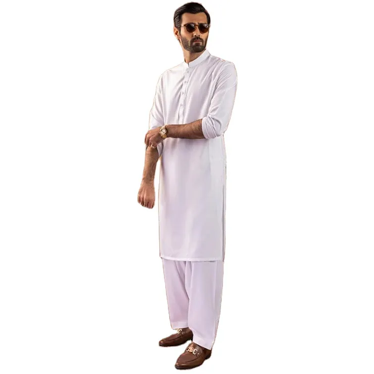 Ultima collezione di Shalwar Kameez da uomo di design Trendy Kurta Shalwar in comodo tessuto di cotone