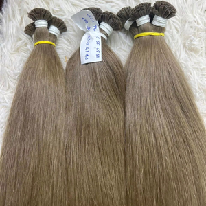 ผมต่อเคราตินไม่เรมี่สำหรับผู้หญิงบริสุทธิ์จากเวียดนาม100% เครื่องปลายแบนเครื่องถักทอแบบคู่สำหรับผู้บริจาคทุกสี - Product Image 1