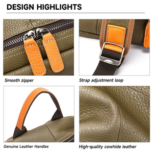 Sacs à dos pour ordinateur portable en cuir véritable en gros, sacs à dos d'école, grande capacité, noir, imperméable, fabriqué au Pakistan, logo personnalisé - Product Image 6