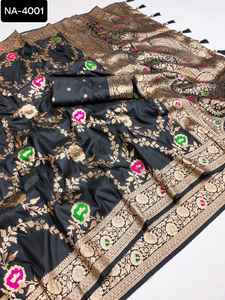 เสื้อโสร่งสำหรับผู้หญิงผ้าคอตตอนเนื้อนุ่มผ้าคอตตอนเนื้อนุ่มสไตล์ปากีสถานเสื้อปักเลื่อมสำหรับใส่ไปงานปาร์ตี้ส่าหรีผ้าไหมประดับด้วยเลื่อม - Product Image 4