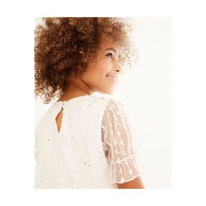 Abito da festa a strati a maniche corte Glitter per ragazze - Product Image 2