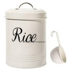 Newly Arrival White Color Powder Coated Finest Quality <b>Metal</b> Made Rice <b>Storage</b> <b>Box</b> Supply With Customized Logo & Size Available - Product Image 1