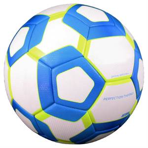 White Blue Neon Yellow <b>Match</b> Training Soccer Ball Size Five Pu Leather Durable Football - Product Image 1