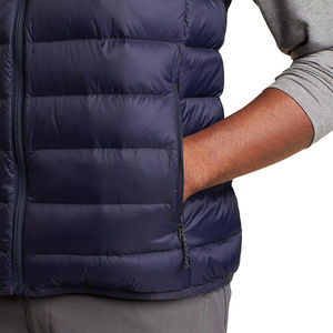 Gilet d'hiver léger pour homme en toile avec logo personnalisé, vêtement d'extérieur respirant, décontracté, couleur unie - Product Image 3