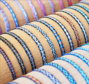 Women Bracelet <b>Men</b> Handwoven Bracelet Anklet Chevron - Colorful - String - Trendy - *CUSTOMIZABLE* - Product Image 1