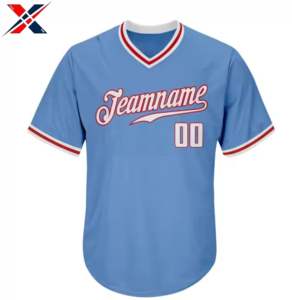 Vente en gros de maillots de baseball 100% polyester unisexes pour adultes, uniforme d'équipe professionnel de haute qualité, respirant, à séchage rapide, anti-UV - Product Image 1