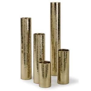 Juego de 3 floreros de Metal chapados en oro antiguo de alta demanda, diseño hecho a mano, Metal de aluminio para decoración del hogar y la boda - Product Image 4