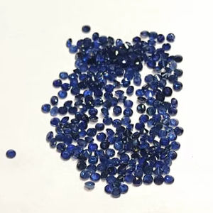Saphir bleu naturel 2 mm rond brillant coupe pierres précieuses à facettes en vrac pour la fabrication de bijoux 3 mm de hauteur - Product Image 6