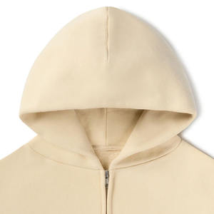 Jersey con cremallera y logotipo OEM 450 GSM 'Cloud Color', sudaderas con capucha para hombre, ropa de calle de secado rápido, lana gruesa de gran tamaño de peso pesado - Product Image 3