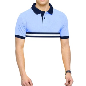 Motif solide à manches courtes pour hommes de haute qualité tricoté pour Polo personnalisé printemps été 100% coton T-Shirt en tricot - Product Image 1