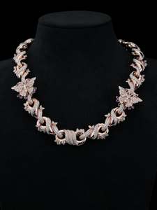 Cadena Cubana Personalizada de Alta Calidad con Incrustaciones de Diamantes de Imitación VVS1, Estilo Hip-Hop Popular, con Diamantes de Imitación Reales, Estilo Miami - Product Image 5