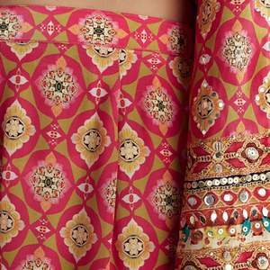 Vestito Palazzo stampato rosso cremisi all'ingrosso donna abbigliamento etnico OEM fabbrica fornitore di massa produttore di moda personalizzato - Product Image 6