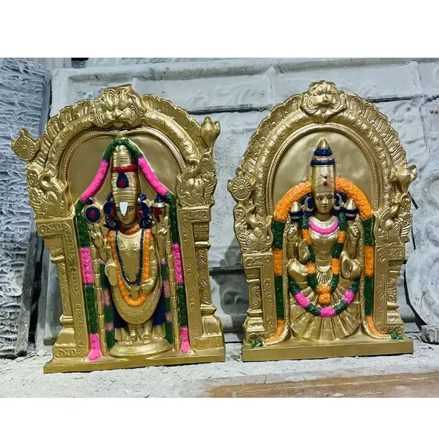 Tirupati Balaji & Laxmi Ji Statue for South Weddings Wedding Vidhi Ceremonies FRP Statues Bala Ji and Laxmi Ji For Wedding Decor