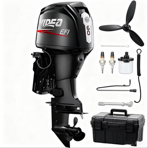 Nouveau moteur hors-bord à essence 4 temps Hi-dea authentique de 60 ch, 4 cylindres, refroidi par eau, direction avant/arrière, modèle EFI - Product Image 1