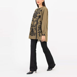 Kurtis en coton pour femmes avec service OEM Fournisseur direct d'usine Kurtis brodé de créateur pour femmes Impression personnalisée - Product Image 4