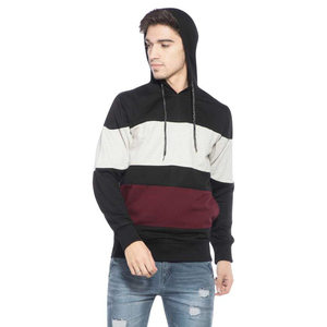 Sweat à capuche ou pull bloc personnalisé avec panneau de couleur design unisexe polaire streetwear idéal pour l'image de marque ou les équipes - Product Image 4