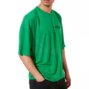 T-shirts surdimensionnés pour hommes de conception haut de gamme avec logo personnalisé, 100% coton uni, décontractés, respirants, séchage rapide, nouvelle arrivée - Product Image 3