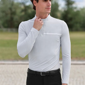 Camiseta de equitación de alto rendimiento para hombre, de manga larga, transpirable, de secado rápido, diseño personalizado OEM. - Product Image 4