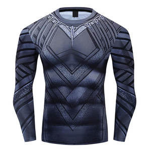 Chemise de compression unisexe coupe ajustée pour homme Vêtements de sport à manches longues pour la musculation et le fitness Vêtements d'entraînement pour homme - Product Image 1