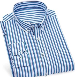 Chemise habillée formelle pour hommes, approvisionnement en usine, vêtements d'extérieur décontractés pour le bureau, chemise habillée élégante et unie pour hommes - Product Image 3