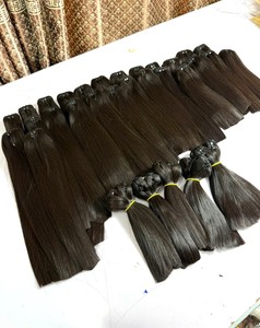 ผมต่อเวียดนามแท้แบบเรมี่ เส้นตรง ทอสองชั้น ปลายผมเต็ม เย็บด้วยเครื่องจักร สีดำเข้ม - Product Image 3