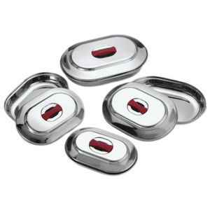 Plato de casino de acero inoxidable con tapa - Product Image 1