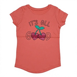 Camiseta azul a rayas con cuello redondo y manga corta para mujer, top informal de verano - Product Image 2