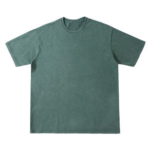 100% coton lavé à l'acide T-Shirt surdimensionné Vintage blanc plaine impression personnalisée T-Shirt tricoté - Product Image 2