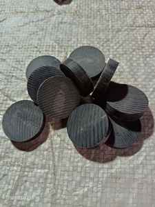 Botones de cuerno de búfalo Natural de 12mm de alta calidad, artesanía india hecha a mano para decoración de ropa con patrón negro, tamaño de 14mm - Product Image 4