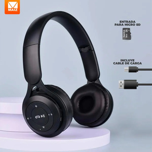 หูฟังไร้สายบลูทูธ แบบพับได้ พร้อมไมโครโฟนในตัว - หลากสี - Product Image 6