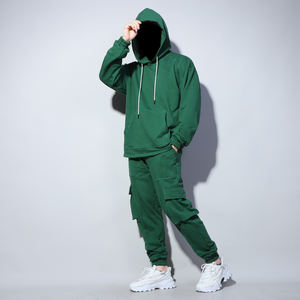 ชุดวอร์มสองชิ้นแขนยาวของผู้ชายชุดวอร์มฤดูหนาวพร้อมกางเกงจ็อกเกอร์ชุดสูทแบบซ้อนกัน - Product Image 2