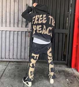 Personnalisé poids lourd 500 Gsm en détresse lavé sweats à capuche pour hommes Vintage ample surdimensionné Boxy recadrée hommes acide fané pull à capuche - Product Image 4