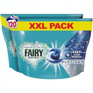 Capsules de lessive Fairy Non-Bio Platinum, liquide de lavage, 120 lavages (60 x 2) - Product Image 4