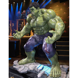 Figuras de acción realistas de tamaño real Muscle Man Fibra de vidrio <span class=keywords><strong>Hulk</strong></span> Escultura Superhéroe Película <span class=keywords><strong>Hulk</strong></span> Estatua Figuras de acción - Product Image 2