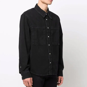 Camisas de moda informales de talla grande para hombre, ropa de calle de punto de manga larga con bolsillos, ajuste clásico, elegante, duradero, cómodo, a la moda - Product Image 3